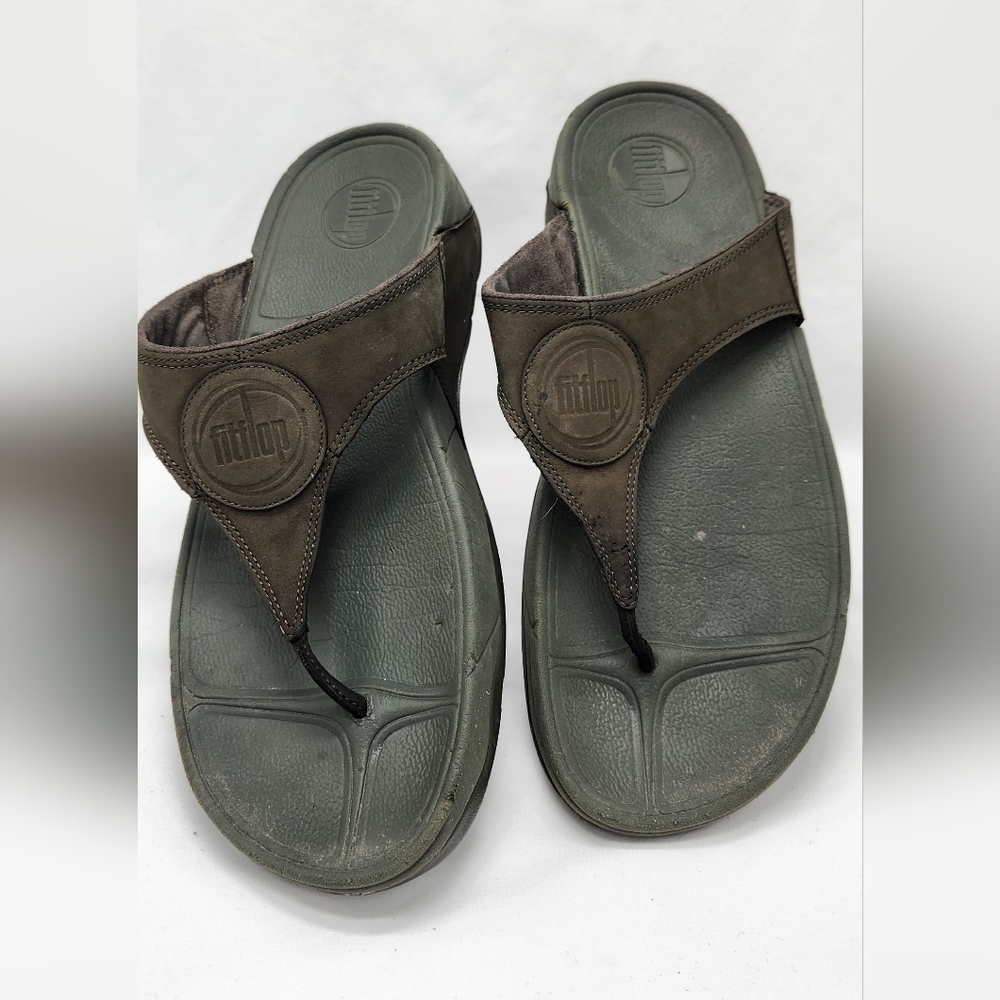 FitFlop Black Wobble Workout Sandals Flip Flops Shoes US 10